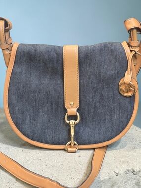 Michael Kors Denim Jamie Saddle Bag